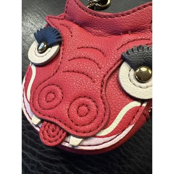 Fossil RED DRAGON 4” Sofia Coin Pouch LLUNAR ROCK Brand New Zip Gold Chain RARE - Picture 2 of 14